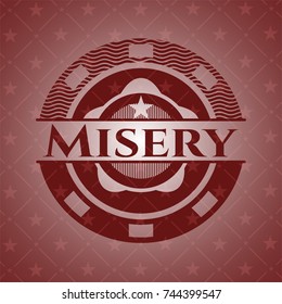 Misery retro style red emblem