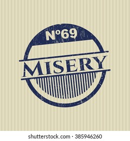 Misery rubber grunge stamp