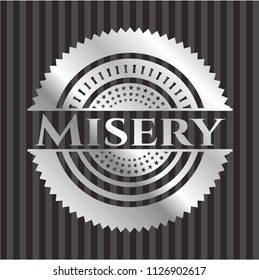 Misery silver emblem or badge