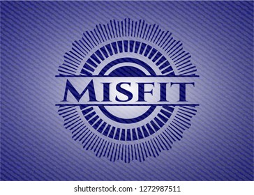 Misfit emblem with jean texture