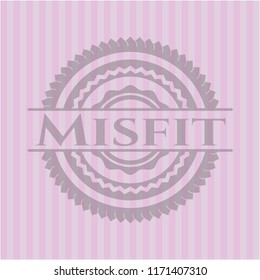 Misfit pink emblem. Retro