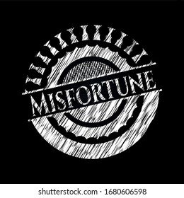 Misfortune chalk emblem. Vector Illustration. Detailed.