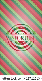 Misfortune christmas emblem background.