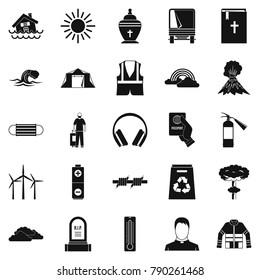 Misfortune icons set. Simple set of 25 misfortune vector icons for web isolated on white background