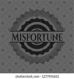 Misfortune realistic black emblem
