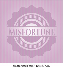 Misfortune retro pink emblem