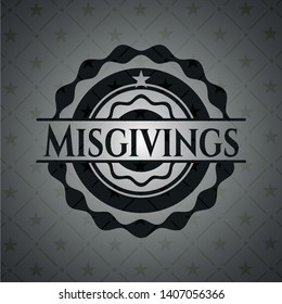 Misgivings dark emblem. Vector Illustration. Detailed.