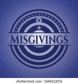 Misgivings jean background. Vector Illustration. Detailed.