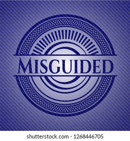 Misguided emblem with jean high quality background