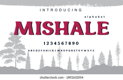 	
Mishale font. Elegant alphabet letters font and number. Classic Copper Lettering Minimal Fashion Designs. Typography fonts regular uppercase. vector illustration