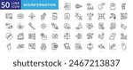 Misinformation icon set with fake news, cyber, propaganda, rumor, deception, manipulation, stickmergy and misleading content.