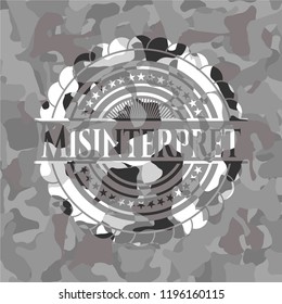 Misinterpret on grey camo texture