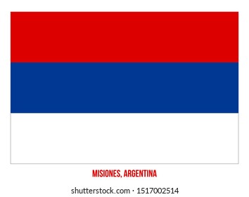 Misiones Flag Vector Illustration on White Background. Flag of Argentina Provinces.