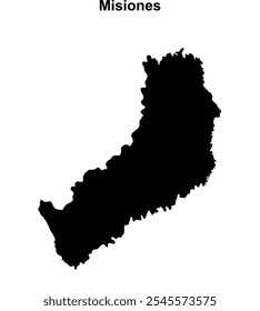 Mapa en blanco de la provincia de Misiones
