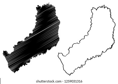 Misiones (Region of Argentina, Argentine Republic, Provinces of Argentina) map vector illustration, scribble sketch Misiones Province map