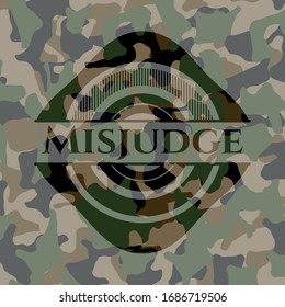 Misjudge camouflage emblem. Vector Illustration. Detailed.