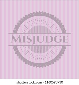 Misjudge pink emblem. Retro
