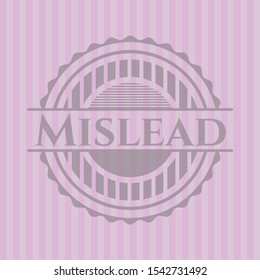 Mislead retro pink emblem. Vector Illustration. Detailed.