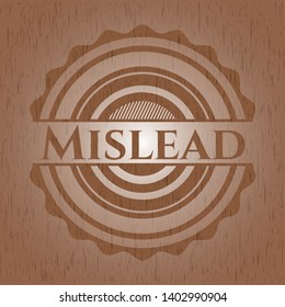 Mislead wood emblem. Vintage. Vector Illustration.