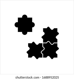 Mismatch Icon Puzzle, Discrepancy Icon, Not Similar Vector Art Illustration