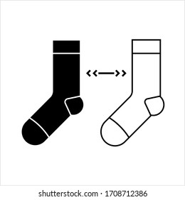 Mismatch Icon Socks, Discrepancy Icon, Not Similar Vector Art Illustration