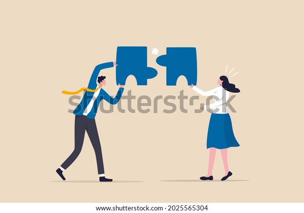 Mismatch or mistake, wrong business decision or\
failure of incorrect solution, mismanagement or invalid choice\
concept, confused business people putting mismatch or wrong jigsaw\
puzzle together.