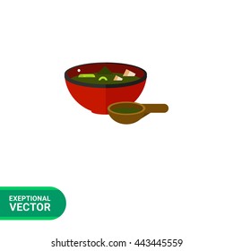 Miso soup flat icon