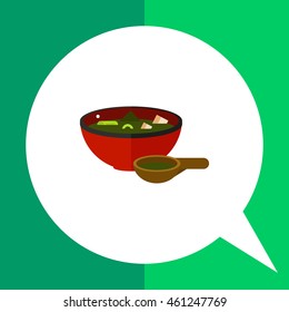 Miso soup flat icon