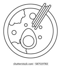 Miso soup icon. Outline illustration of miso soup vector icon for web