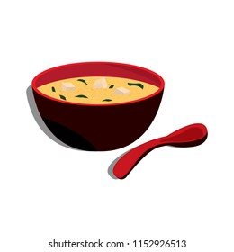 Miso soup icon. Vector.