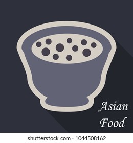 miso soup japanese food graphic object top view