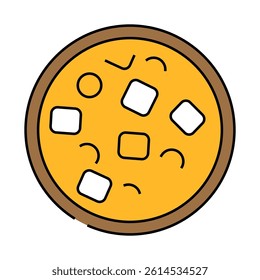 miso soup japanese food line icon vector. miso soup japanese food sign. isolated symbol illustration
