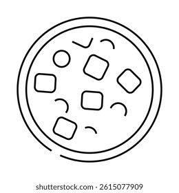 miso soup japanese food line icon vector. miso soup japanese food sign. isolated contour symbol black illustration