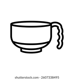 miso soup mug meal drink line icon vector. miso soup mug meal drink sign. isolated contour symbol black illustration
