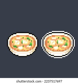 miso soup in pixel art style