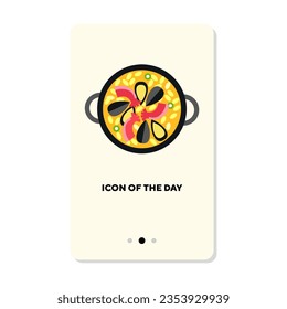 Miso soup served in pot flat vector icon. Delicious restaurant dish for dinner isolated vector illustration. Food, menu, cuisine, meal concept concept for web design and apps