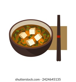 Miso soup traditional Japanese soup