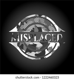 Misplaced grey camouflaged emblem