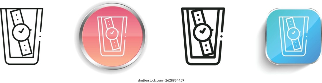 misplacing icon. Thin Linear, Regular and Button Style Design Isolated On White Background