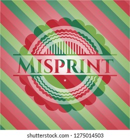 Misprint christmas emblem background.