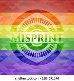 Misprint lgbt colors emblem 