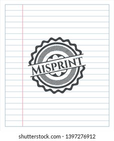 Misprint pencil draw. Vector Illustration. Detailed.