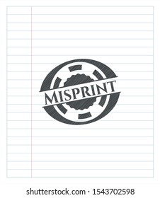 Misprint pencil effect. Vector Illustration. Detailed.