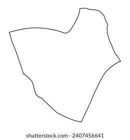 Mapa del distrito de Misrata, división administrativa de Libia. Ilustración vectorial.
