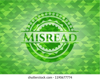 Misread green mosaic emblem