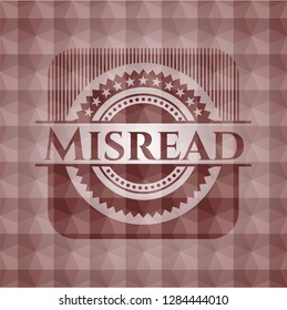 Misread red geometric badge. Seamless.