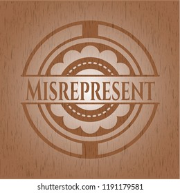 Misrepresent realistic wood emblem