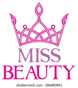 Miss Beauty Sign With Diamond Tiara