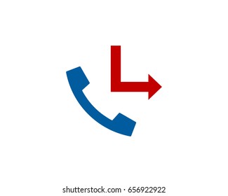 Miss Call Icon Logo Design Element