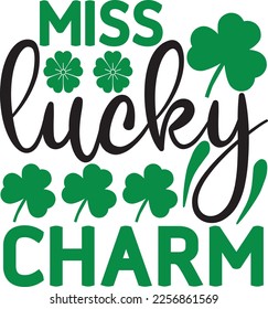 Miss Lucky Charm Svg Design Lover